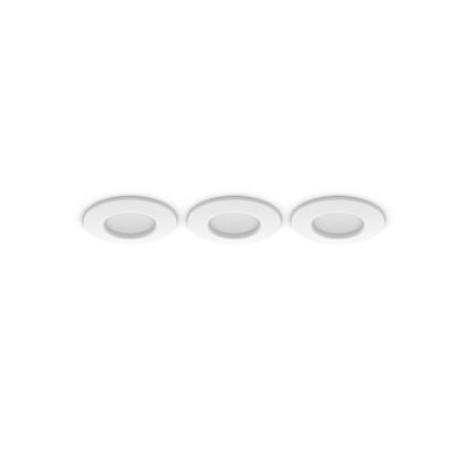 Philips - ΣΕΤ 3x LED RGBW Χωνευτό φωτιστικό οροφής μπάνιου dimmimg Hue SLIM LED/8,3W/230V IP44 2000-6500K