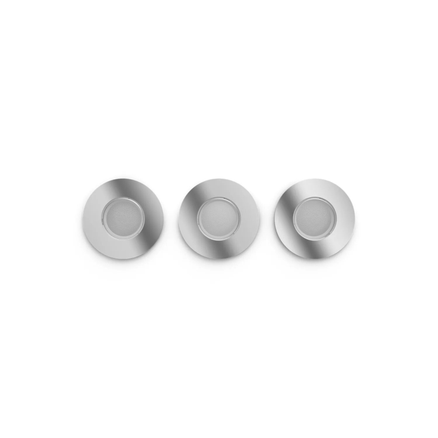 Philips - ΣΕΤ 3x LED RGBW Χωνευτό φωτιστικό οροφής μπάνιου dimmimg Hue XAMENTO 1xGU10/4,2W/230V IP44 2000-6500K