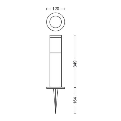 Philips - Σετ 3x LED Εξωτερικός Φωτισμός GARDENLINK LED/24W/230V 2700K IP44
