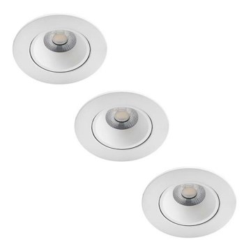 Philips - Σετ 3x LED Ρυθμιζόμενα Εντοιχισμένα Φωτιστικά Μπάνιου ABROSA LED/9W/230V IP44