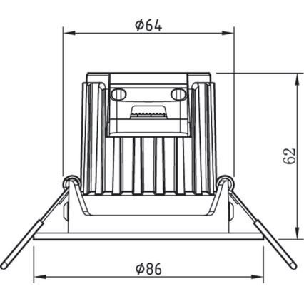Philips - Σετ 3x LED Ρυθμιζόμενα Εντοιχισμένα Φωτιστικά Μπάνιου ABROSA LED/9W/230V IP44