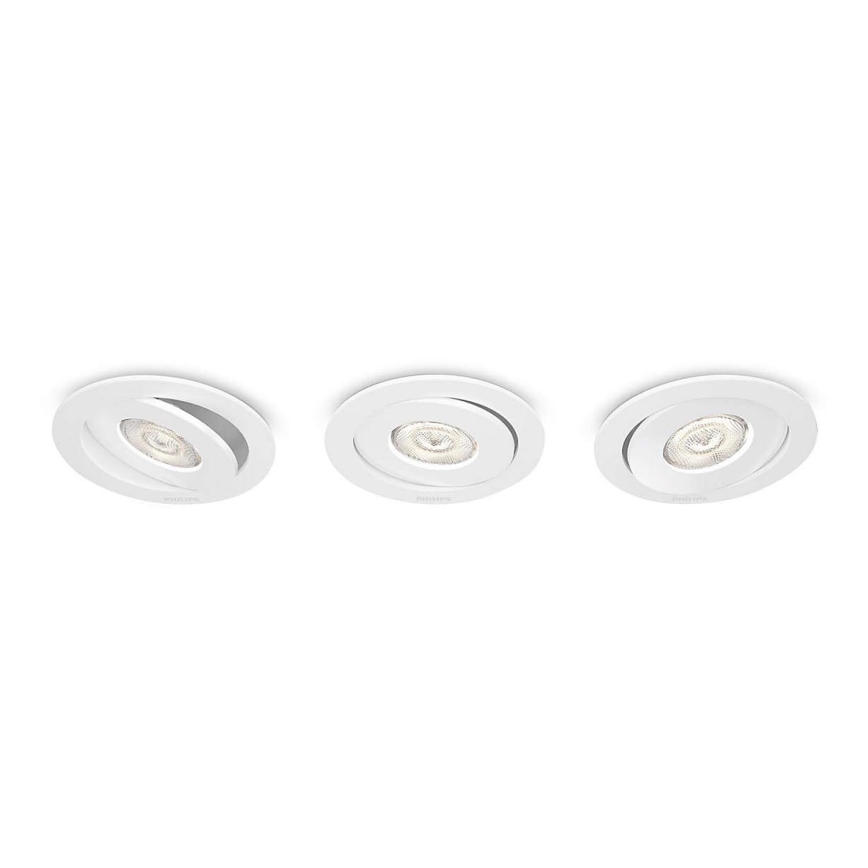 Philips - Σετ 3x LED Ρυθμιζόμενα Φωτιστικά Οροφής LED/4,5W/230V