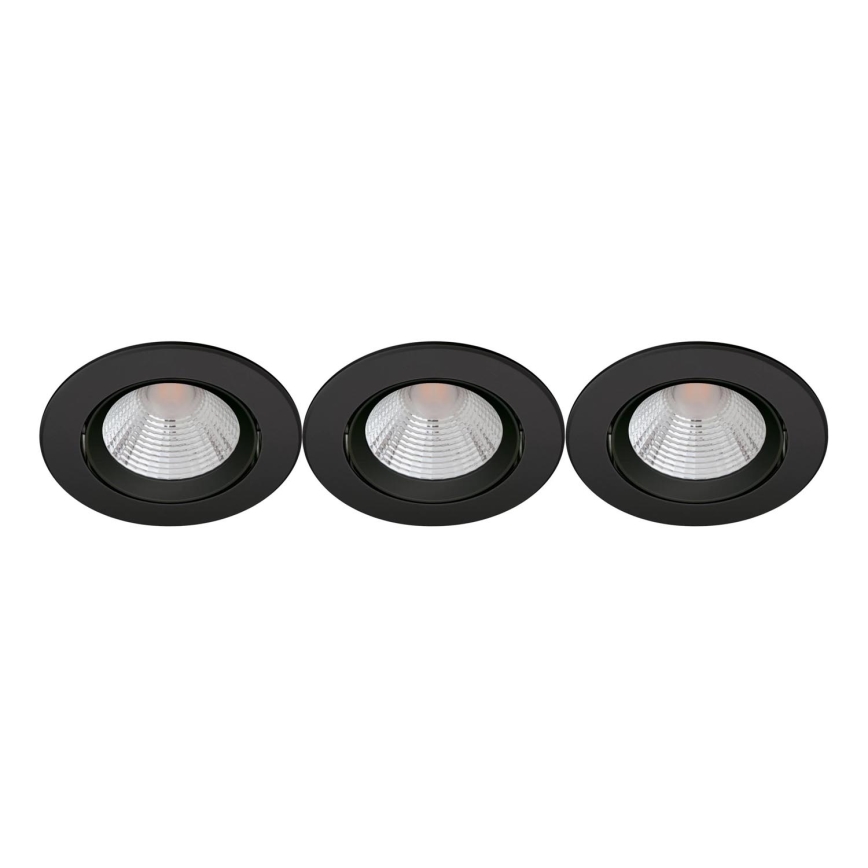 Philips - Σετ 3x LED Ρυθμιζόμενα Φωτιστικά Οροφής SPARKLE LED/5,5W/230V 2700K μαύρο