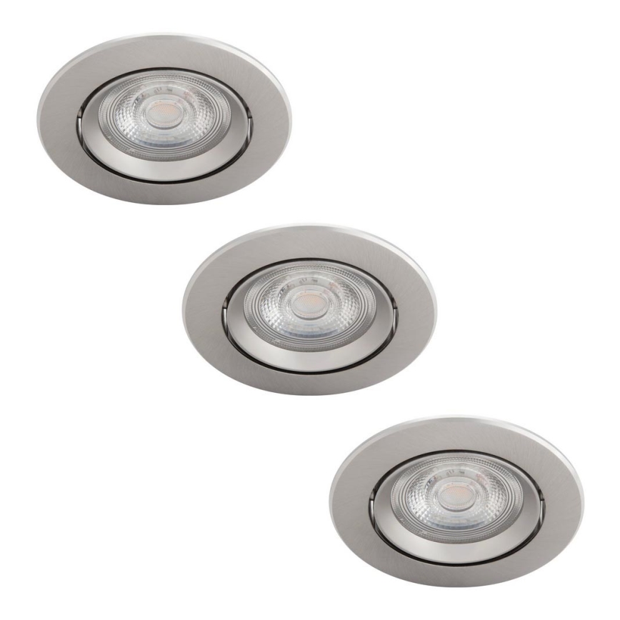 Philips - ΣΕΤ 3x Xωνευτά φωτιστικά LED με ρύθμιση του φωτισμού LED/5W/230V 2700K