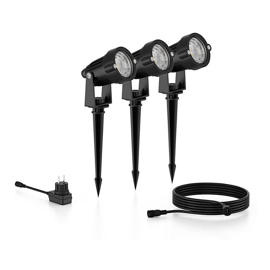 Philips - ΣΕΤ 3x Φωτιστικό σποτ εξωτερικού χώρου LED CASPER LED/1,5W/24/230V IP44