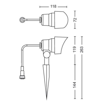 Philips -ΣΕΤ 3x Φωτιστικό σποτ εξωτερικού χώρου LED LED/6W/230V 2700K IP44