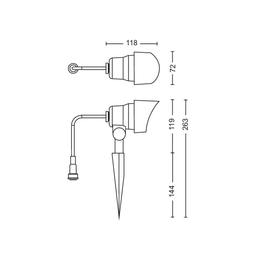 Philips -ΣΕΤ 3x Φωτιστικό σποτ εξωτερικού χώρου LED LED/6W/230V 2700K IP44