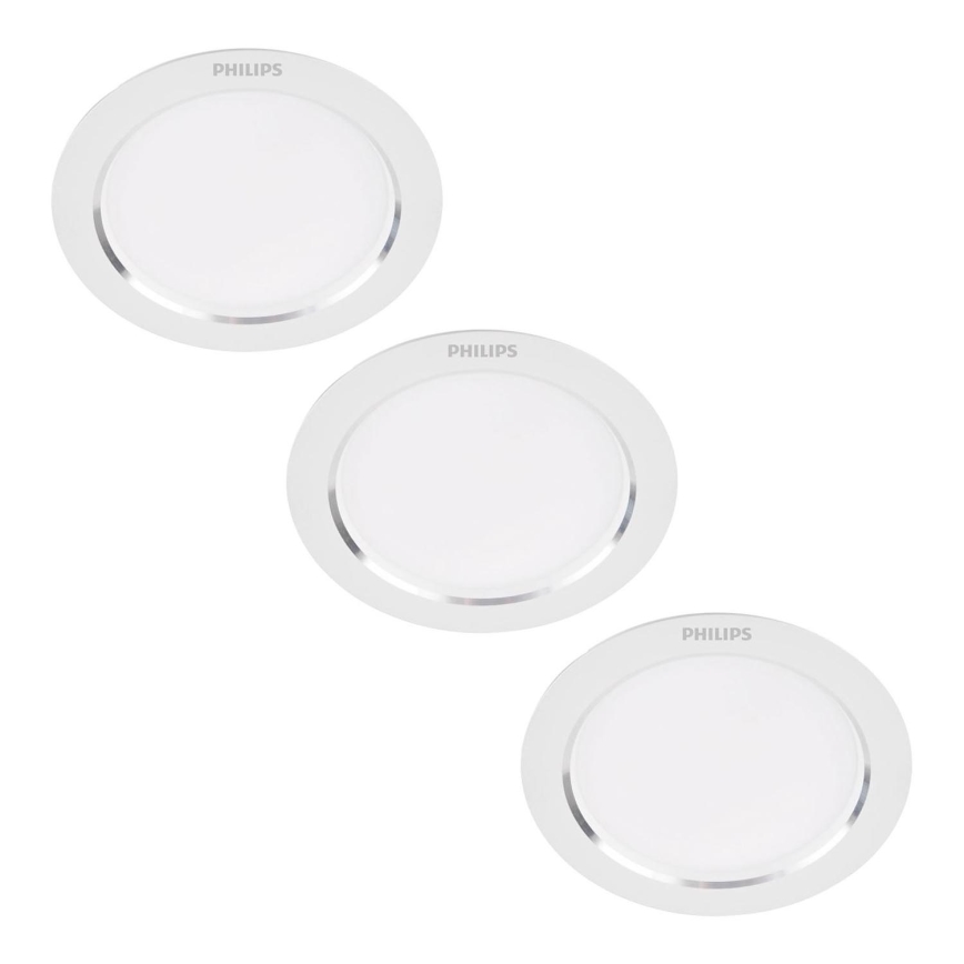 Philips - ΣΕΤ 3x Χωνευτά φωτιστικά οροφής LED LED/3,5W/230V 3000K