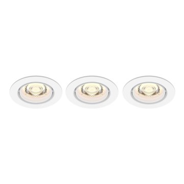 Philips -ΣΕΤ 3xLED Dimmable χωνευτά φωτιστικά IMPALA Warm Glow LED/6W/230V