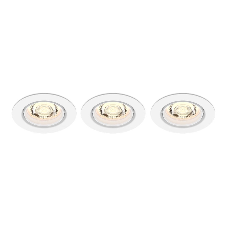 Philips -ΣΕΤ 3xLED Dimmable χωνευτά φωτιστικά IMPALA Warm Glow LED/6W/230V