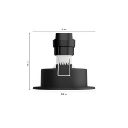 Philips - ΣΕΤ 3xLED RGBW Χωνευτό φωτιστικό οροφής dimming Hue CENTURA 1xGU10/4,2W/230V 2000-6500K