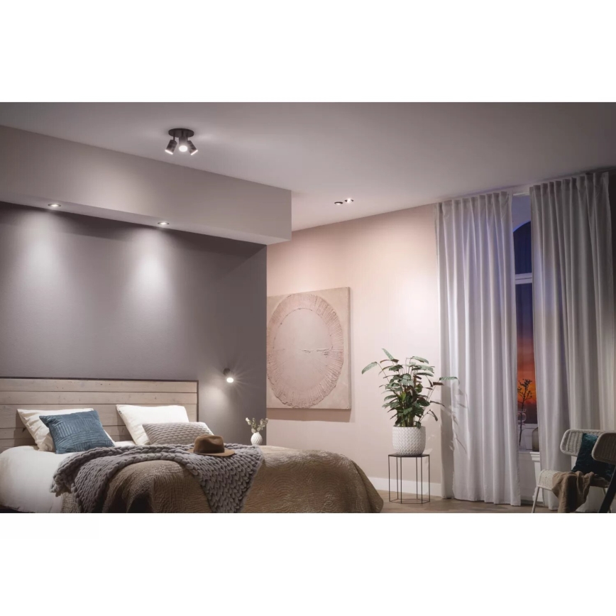 Philips - ΣΕΤ 3xLED RGBW Χωνευτό φωτιστικό οροφής dimming Hue CENTURA 1xGU10/4,2W/230V 2000-6500K