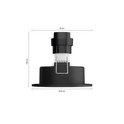 Philips - ΣΕΤ 3xLED RGBW Χωνευτό φωτιστικό οροφής dimming Hue CENTURA 1xGU10/4,2W/230V 2000-6500K