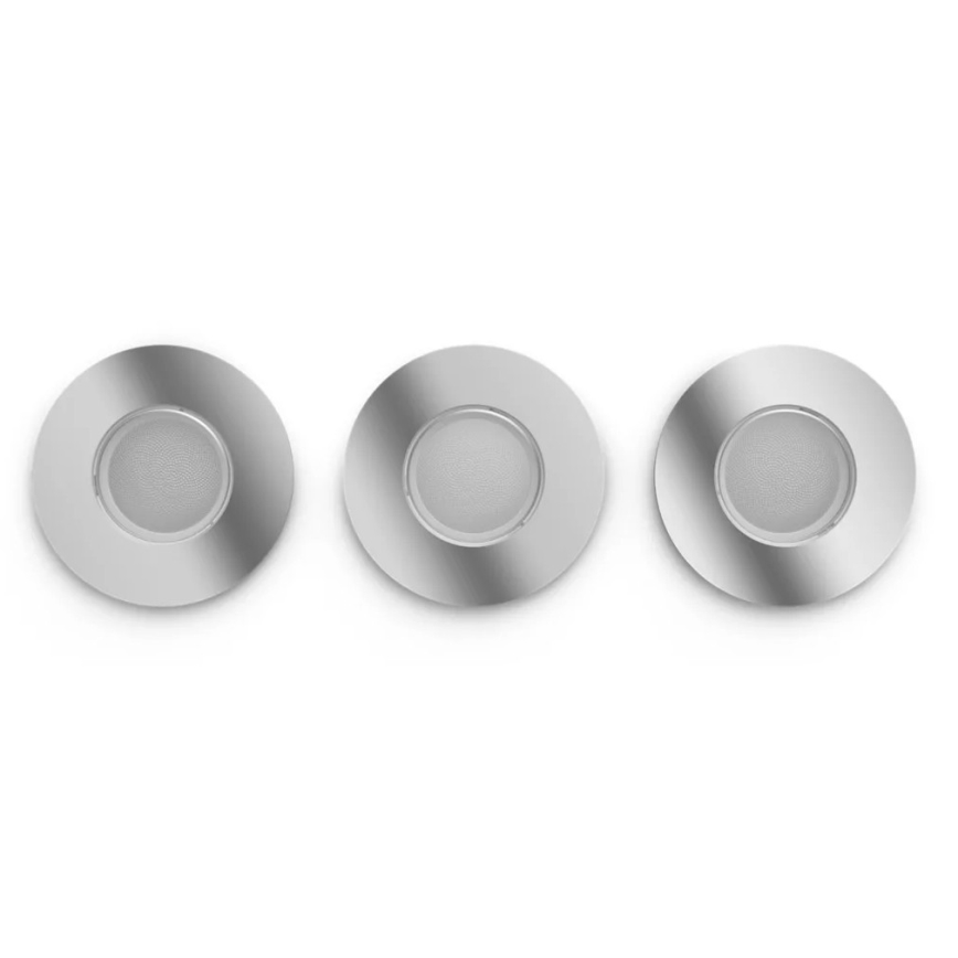 Philips - ΣΕΤ 3x LED Dimmable χωνευτό φωτιστικό μπάνιου Hue ADORE BATHROOM 1xGU10/4,2W/230V 2200-6500K IP44
