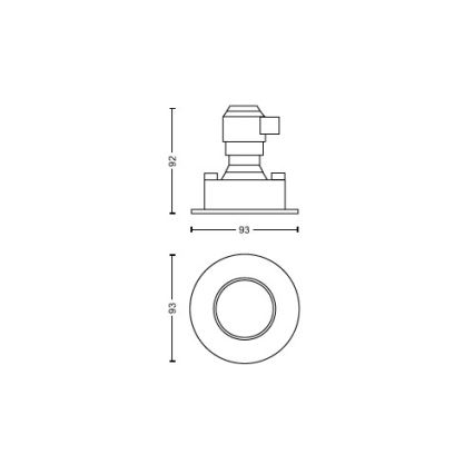 Philips - ΣΕΤ 3x LED Dimmable χωνευτό φωτιστικό μπάνιου Hue ADORE BATHROOM 1xGU10/4,2W/230V 2200-6500K IP44