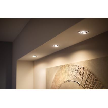 Philips - ΣΕΤ 3x LED Dimmable χωνευτό φωτιστικό Hue MILLISKIN 1xGU10/4,2W/230 2200-6500K