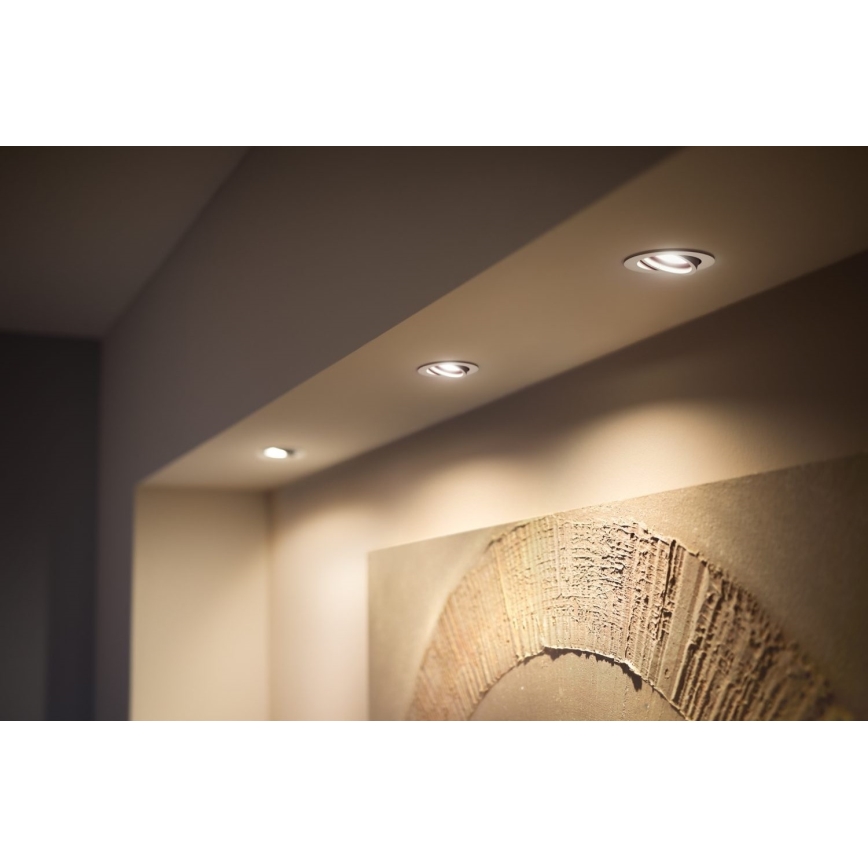 Philips - ΣΕΤ 3x LED Dimmable χωνευτό φωτιστικό Hue MILLISKIN 1xGU10/4,2W/230 2200-6500K