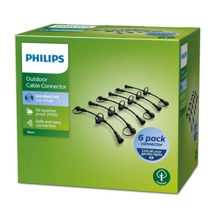 Philips - Σετ 6 τεμαχίων καλωδιακών συνδετήρων IP65