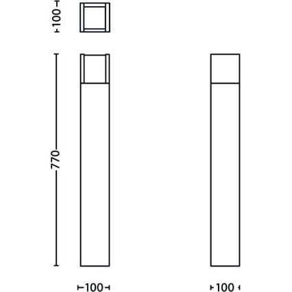 Philips - Φωτιστικό LED εξωτερικού χώρου LED/3,8W/230V 77 cm IP44