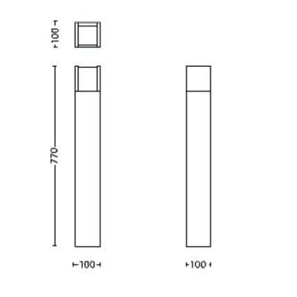 Philips - Φωτιστικό LED εξωτερικού χώρου ARBOUR LED/3,8W/230V 77 cm 2700K IP44