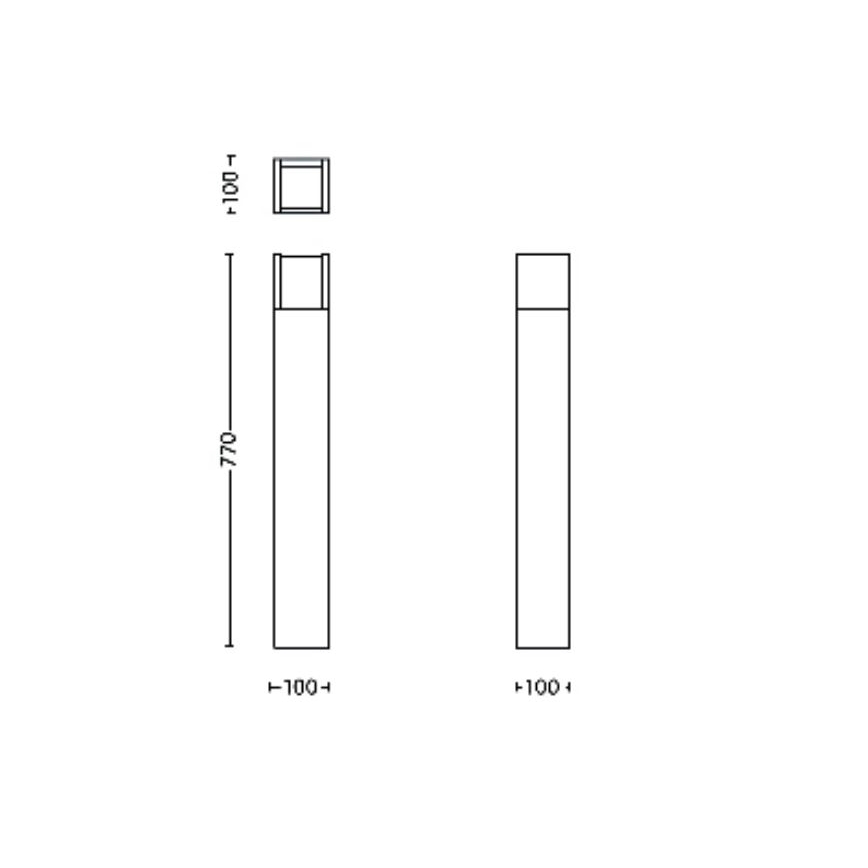 Philips - Φωτιστικό LED εξωτερικού χώρου ARBOUR LED/3,8W/230V 77 cm 2700K IP44