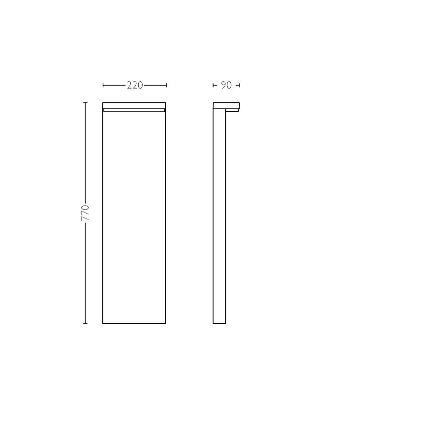 Philips - Φωτιστικό LED εξωτερικού χώρου BUSTAN LED/3,8W/230V 2700K 77 cm IP44