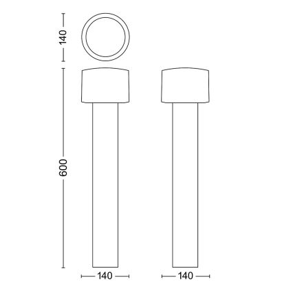 Philips - Φωτιστικό LED εξωτερικού χώρου OTIS LED/4,3W/230V 2700K IP44