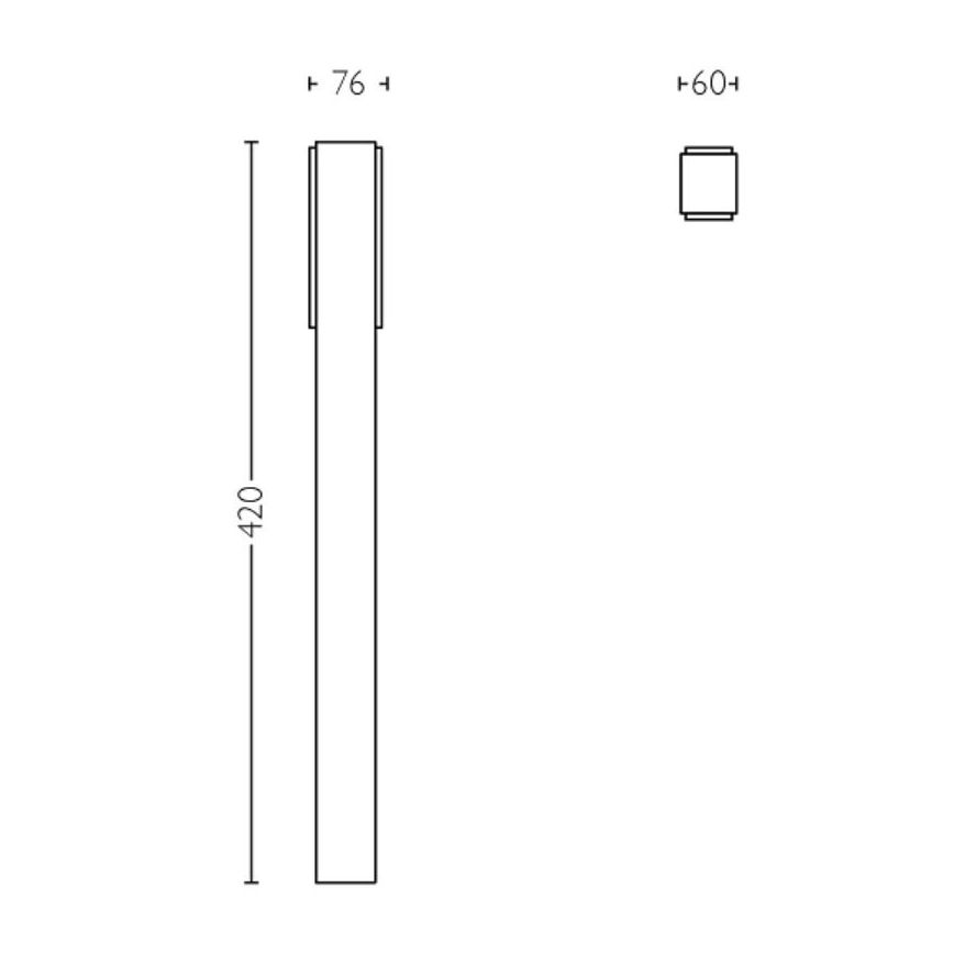 Philips - Φωτιστικό LED εξωτερικού χώρου STRATOSPHERE LED/3,8W/230V 42 cm 2700K IP44
