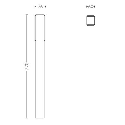 Philips - Φωτιστικό LED εξωτερικού χώρου STRATOSPHERE LED/3,8W/230V 77 cm 2700K IP44