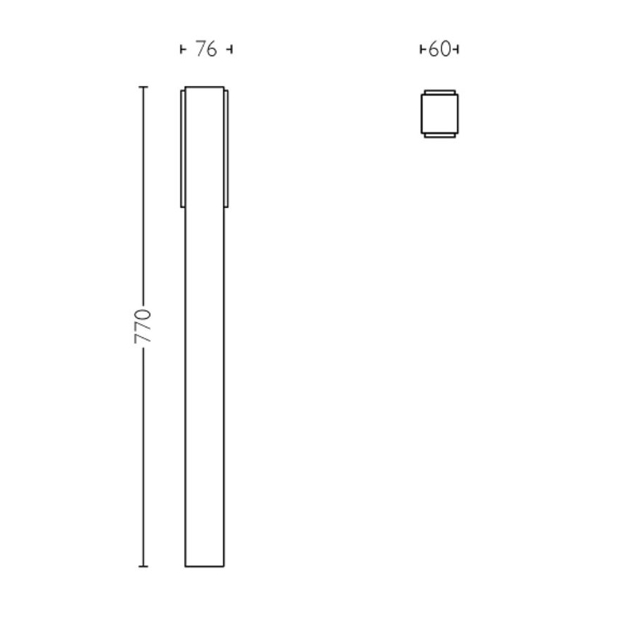 Philips - Φωτιστικό LED εξωτερικού χώρου STRATOSPHERE LED/3,8W/230V 77 cm 2700K IP44