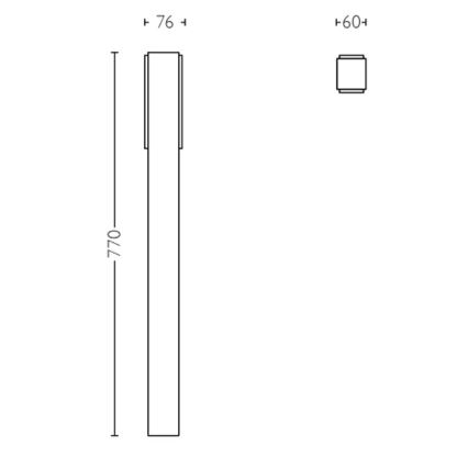 Philips - Φωτιστικό LED εξωτερικού χώρου STRATOSPHERE LED/3,8W/230V 77 cm 4000K IP44