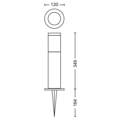 Philips - Φωτιστικό LED εξωτερικού χώρου GARDENLINK LED/24W/230V 2700K IP44