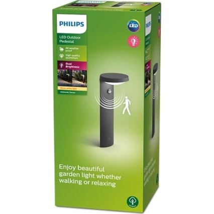 Philips - Φωτιστικό LED εξωτερικού χώρου με αισθητήρα LED/9W/230V 2700K IP44