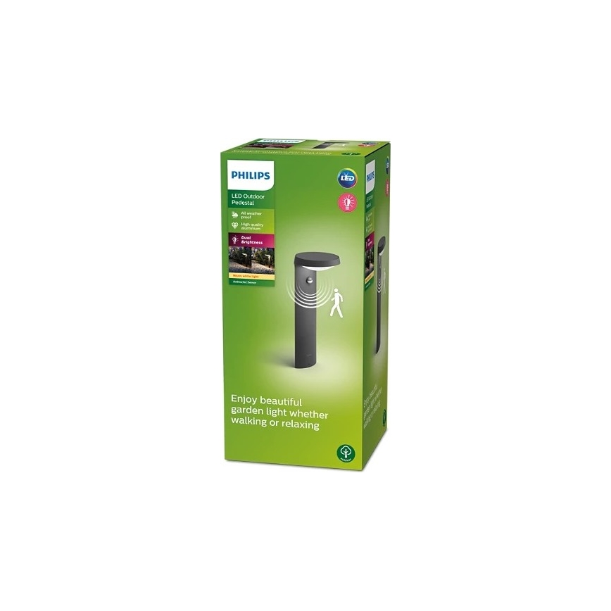 Philips - Φωτιστικό LED εξωτερικού χώρου με αισθητήρα LED/9W/230V 2700K IP44