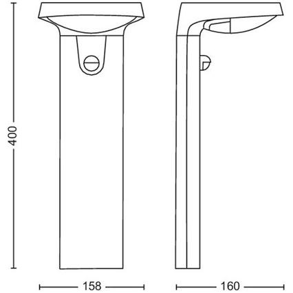 Philips - Φωτιστικό LED εξωτερικού χώρου με αισθητήρα LED/9W/230V 2700K IP44