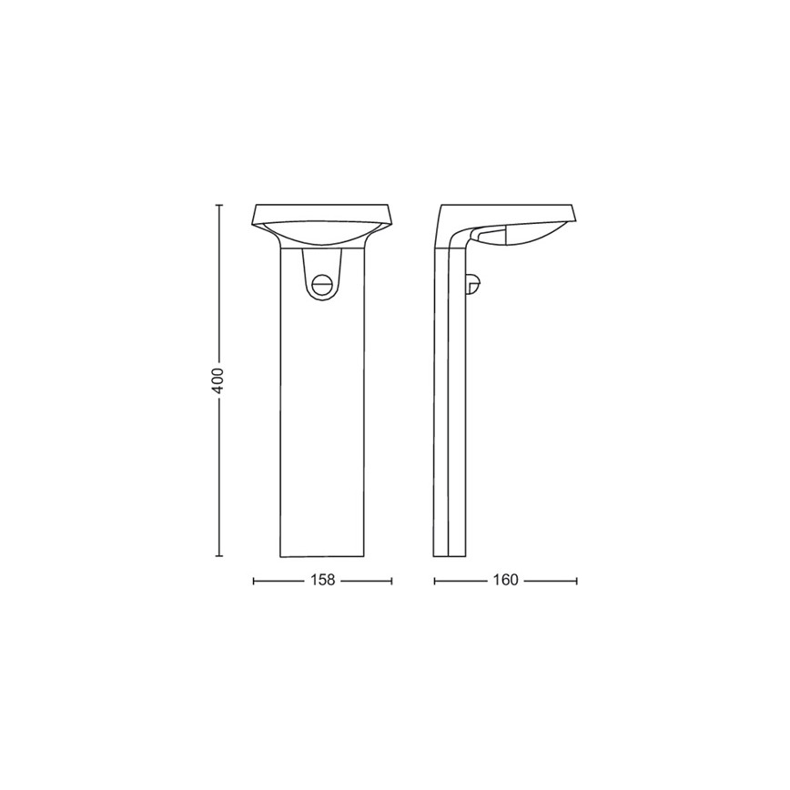 Philips - Φωτιστικό LED εξωτερικού χώρου με αισθητήρα LED/9W/230V 2700K IP44