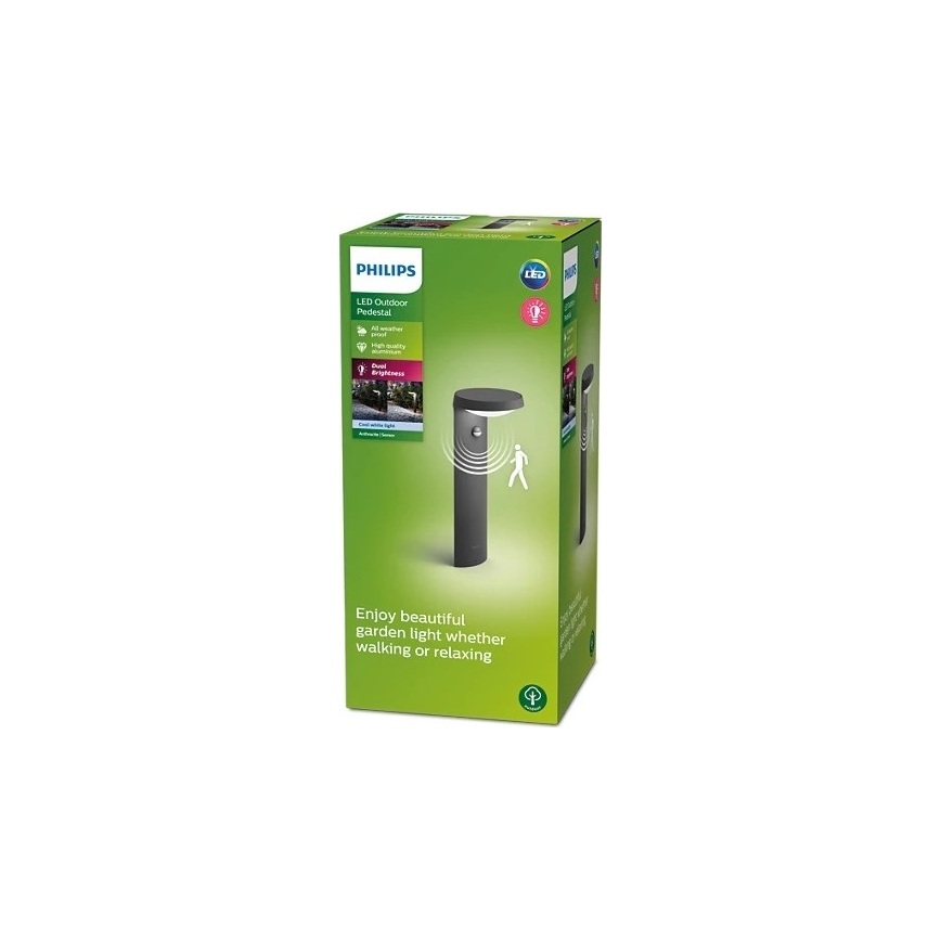 Philips - Φωτιστικό LED εξωτερικού χώρου με αισθητήρα LED/9W/230V 4000K IP44