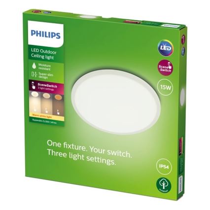 Philips - Φωτιστικό εξωτερικού χώρου dimming LED SCENE SWITCH LED/15W/230V IP54 λευκό