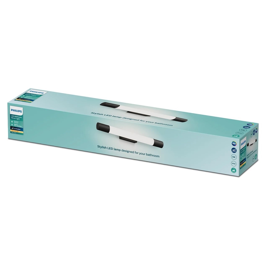 Philips - Φωτιστικό καθρέφτη μπάνιου ROVER LED/5W/230V IP44 μαύρο