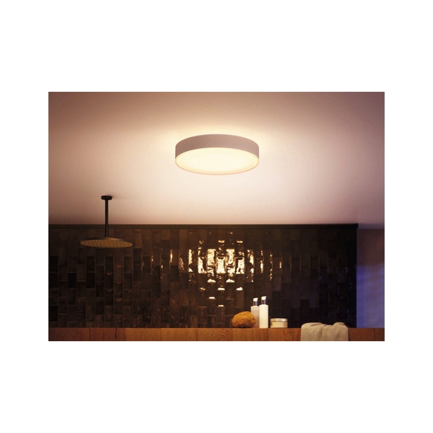 Philips - Φωτιστικό μπάνιου LED Dimmable Hue DEVERE LED/19,2W/230V IP44 d. 381 mm 2200-6500K + τηλεχειριστήριο