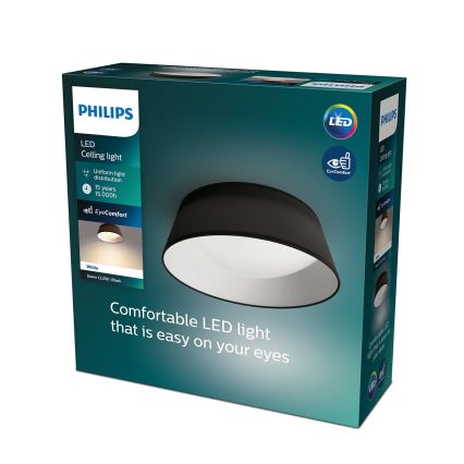 Philips - Φωτιστικό οροφής LED LED/14W/230V Μαύρο