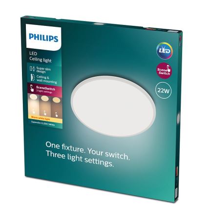 Philips - Φωτιστικό οροφής LED Dimmable SCENE SWITCH  LED/22W/230V