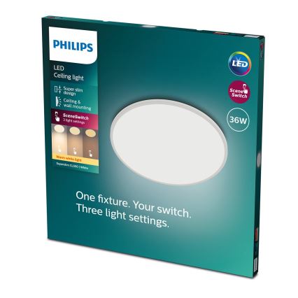 Philips - LED Dimmable φωτιστικό οροφής SCENE SWITCH LED/36W/230V