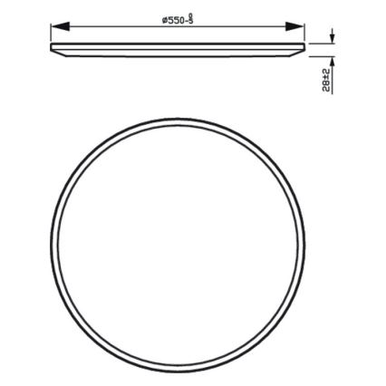 Philips - LED Dimmable φωτιστικό οροφής SCENE SWITCH LED/36W/230V