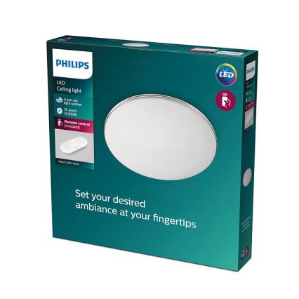 Philips - Φωτιστικό οροφής LED Dimmable TOBA  LED/23W/230V  2700-6500K + RC