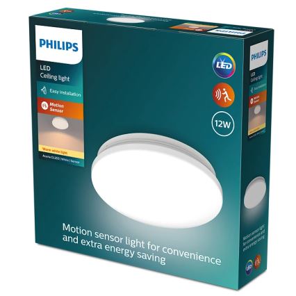 Philips - Φωτιστικό οροφής LED με αισθητήρα ACUNA LED/12W/230V 2700K