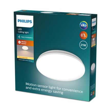 Philips - Φωτιστικό οροφής LED με αισθητήρα ACUNA LED/21W/230V 2700K