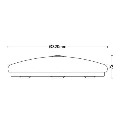 Philips - Φωτιστικό οροφής LED με αισθητήρα LED/16W/230V 4000K