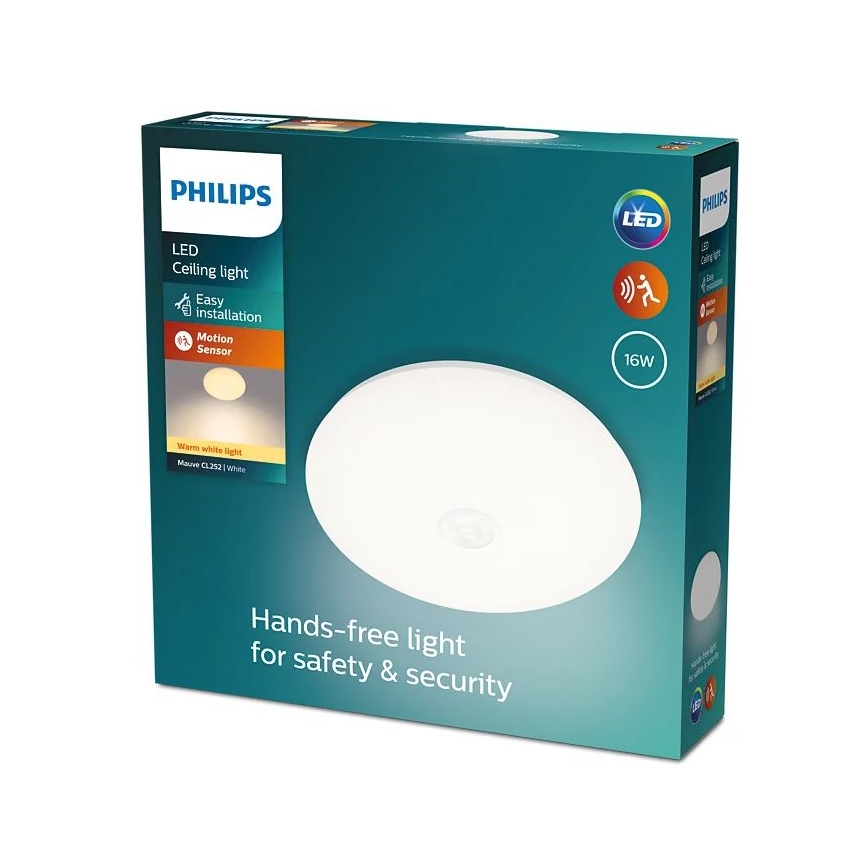 Philips - Φωτιστικό οροφής LED με αισθητήρα LED/16W/230V 2700K