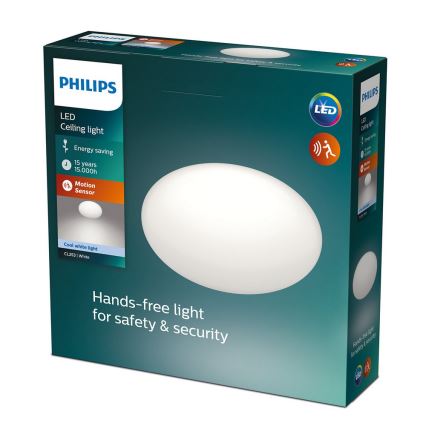 Philips - Φωτιστικό οροφής LED με αισθητήρα 1xLED/12W/230V 4000K